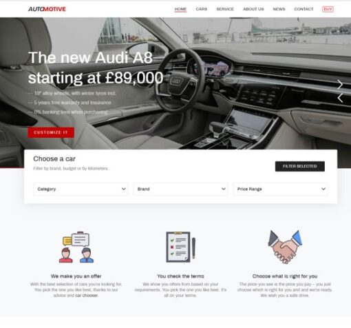 web design service for automotive business