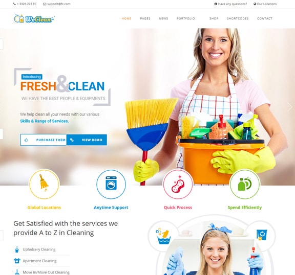 cleaning company web design service
