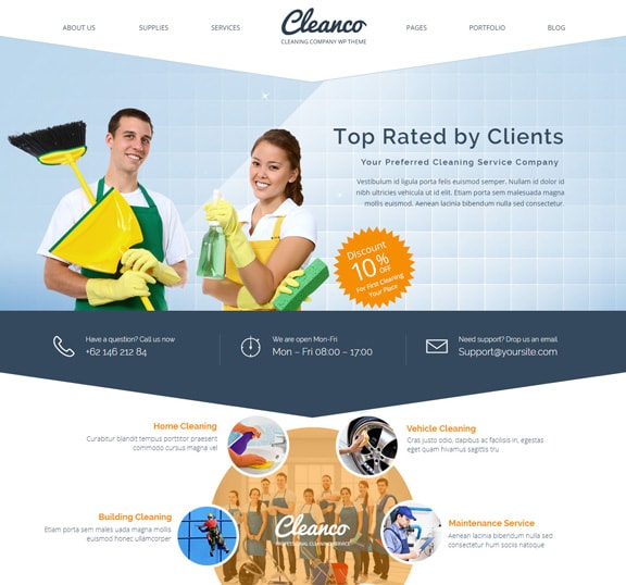 cleaning company web design service