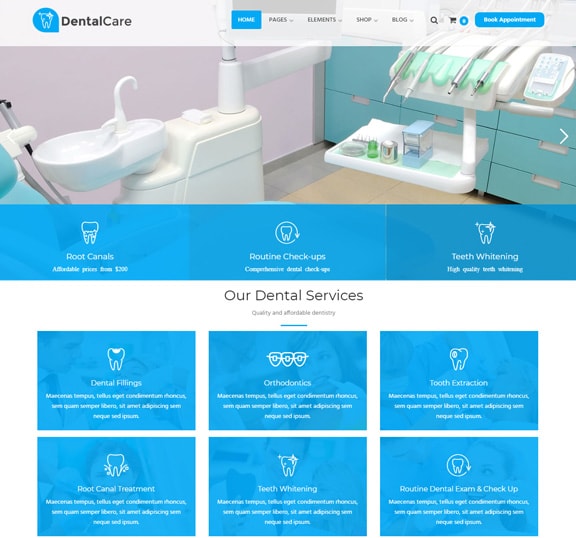 dental website design service