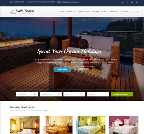 resort web design service