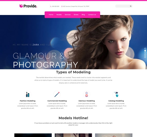 model agency web design service