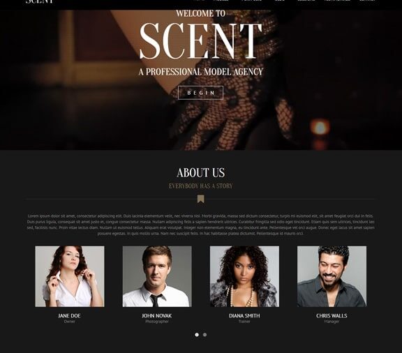 model agency web design service