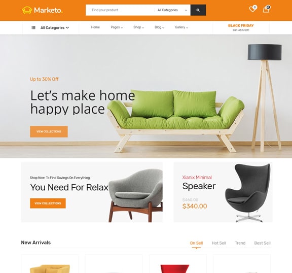 furniture ecommerce web design service
