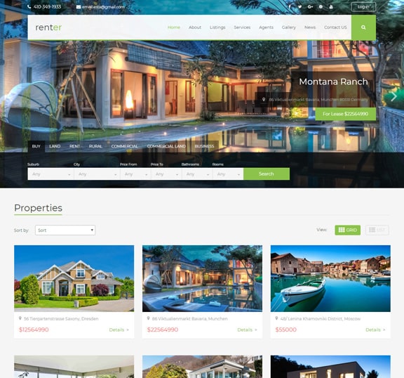 real estate website design service